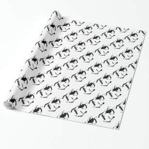 Husky Wrapping Paper Husky Schlittenhunde Papier Geschenkpapier