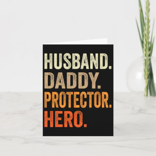 Husnd Daddy Protector Hero Mens Vaters Day Karte