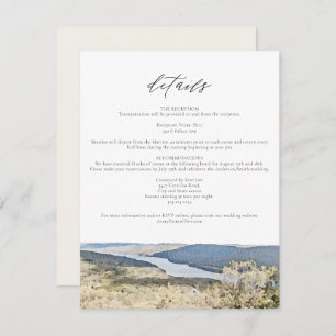 HUSON VALLEY New York Watercolor Wedding Details Einladung