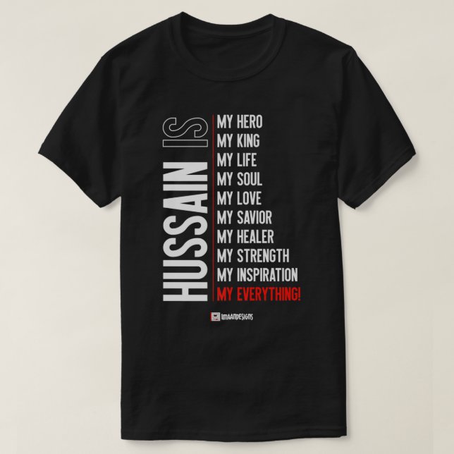 Hussain ist mein... - Muharram - Imaan Designs Pre T-Shirt (Design vorne)