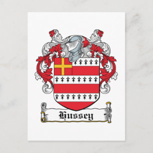 Hussey-Familienwappen Postkarte