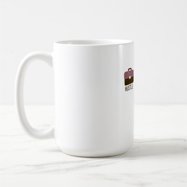 Hustel, Zuhause, Herz: Motivierend Komfort-Design Kaffeetasse (Links)