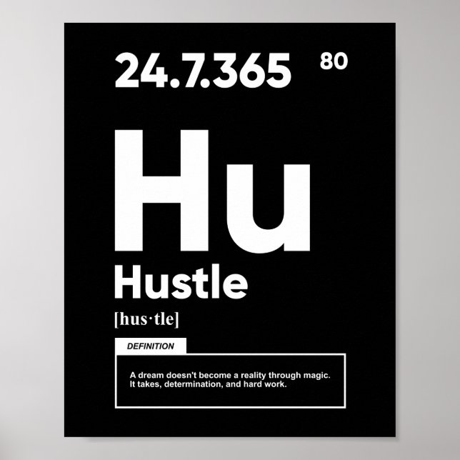 Husteldefinition | Motivierend Poster (Vorne)