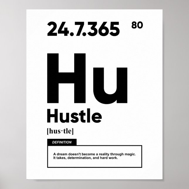 Husteldefinition | Motivierend Poster (Vorne)