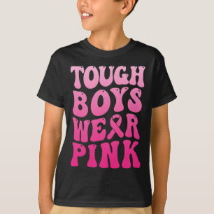 Husten Jungen tragen rosa Cool rosa Brustkrebserkr T-Shirt