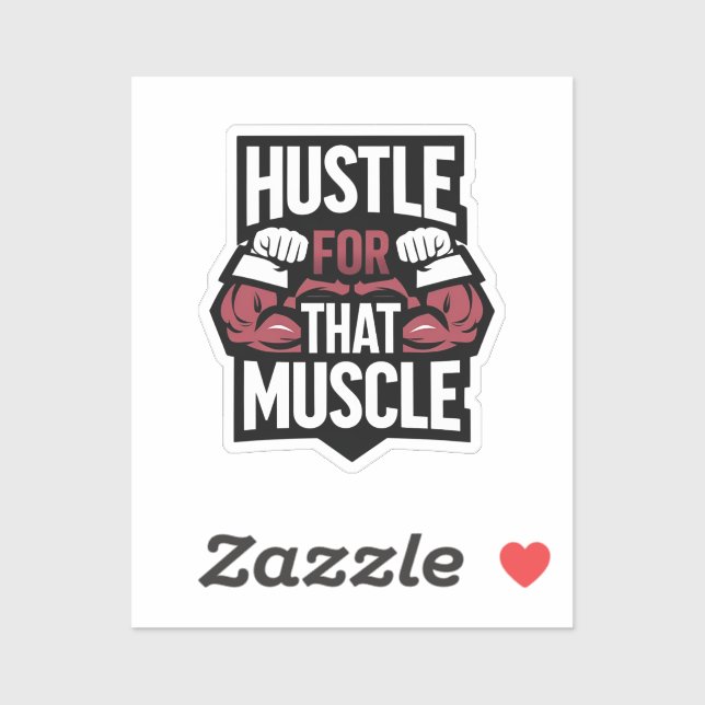 Hustet für diesen Muskel - Funny Gym Motivation Aufkleber (Blatt)