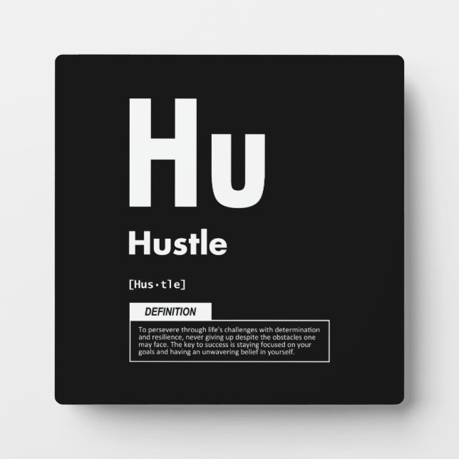 Hustle - Erfolgsfaktor - Motivierend Fotoplatte (Vorderseite)