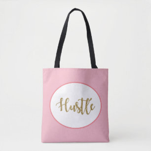 Hustle, goldener Glitzer, rosa und modern