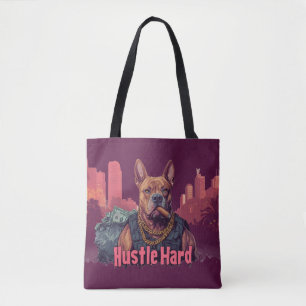 Hustle Hard - Pitbulle Hund mit Geld und Zigar