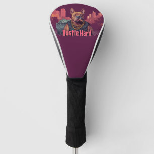 Hustle Hard - Pitbulle Hund mit Geld und Zigar Golf Headcover