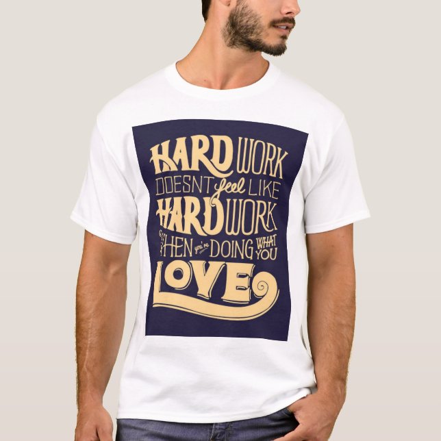 Hustle Hard" T-Shir T-Shirt (Vorderseite)