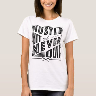 Hustle Hit Baseball Softball Shirsey T-Shirt