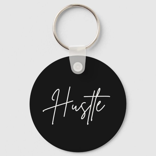 Hustle Keychain – Modern Minimal Design Schlüsselanhänger (Vorderseite)