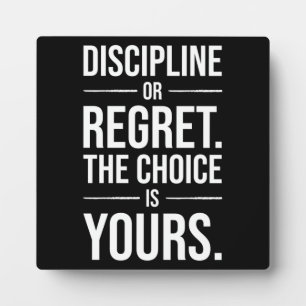Hustle Motivation - Disziplin vs. Regret Fotoplatte