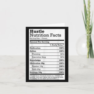 Hustle Nutrition Fakten Weihnachten Geburtstagsges Karte