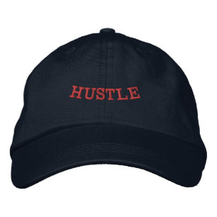 Hustle Printed Navy Color Goal Getter Mode-Hut Bestickte Baseballkappe