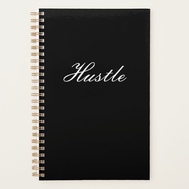 Hustle Schwarz Modern Planer (Vorderseite)