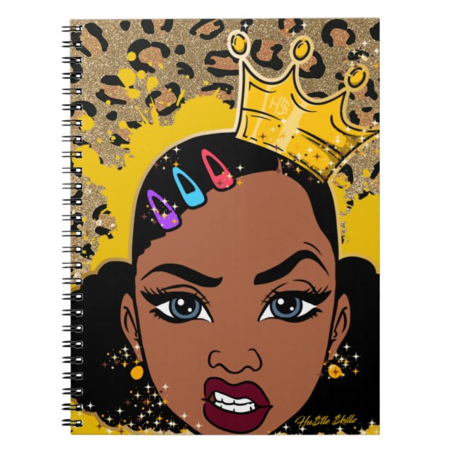 Hustle Skills Geburtstag Gegenwart Sista Königin M Notizblock (Vorderseite)