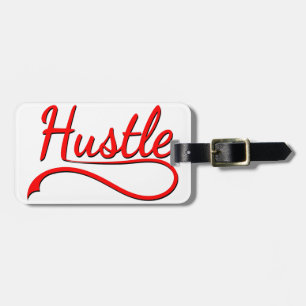 Hustle-Typografie-Kunst Gepäckanhänger