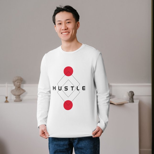 Hustle Typografie T-Shirt (hustle (customizable content) men's t-shirt)