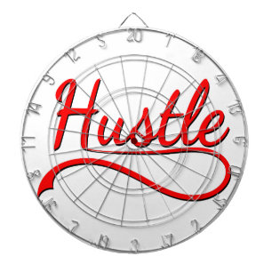 Hustle Typografy Art Dartscheibe
