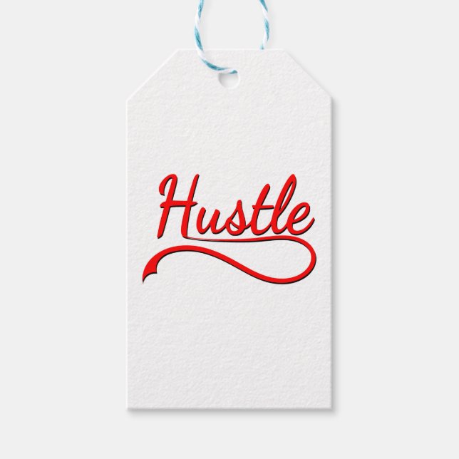Hustle Typografy Art Geschenkanhänger (Vorderseite)