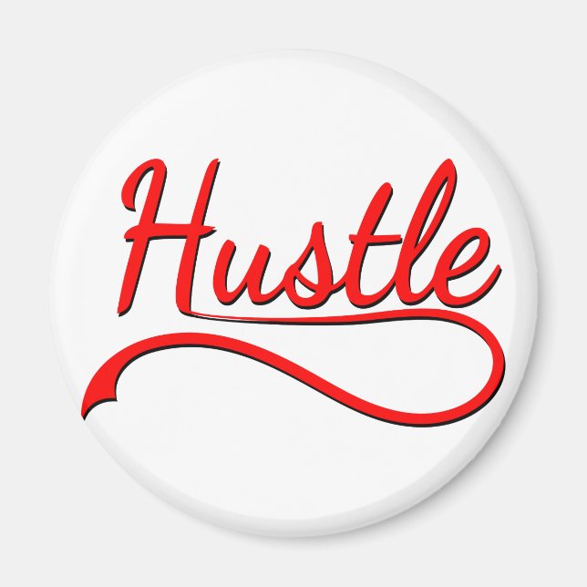 Hustle Typografy Art Magnet (Vorne)