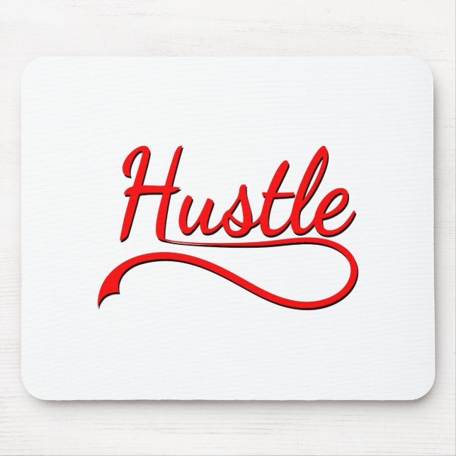 Hustle Typografy Art Mousepad (Vorne)