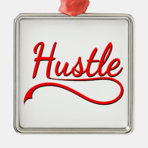 Hustle Typografy Art Ornament Aus Metall
