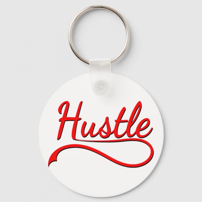 Hustle Typografy Art Schlüsselanhänger (Vorderseite)