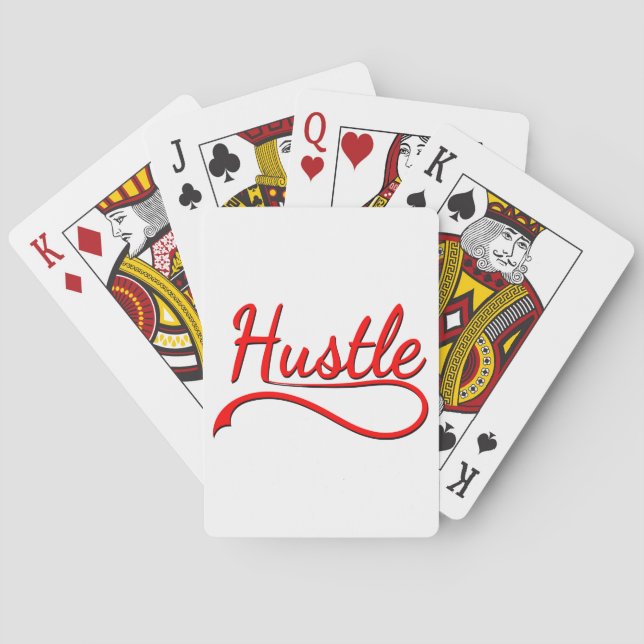Hustle Typografy Art Spielkarten (Rückseite)