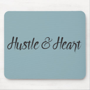 Hustle und Herztypografie Mousepad