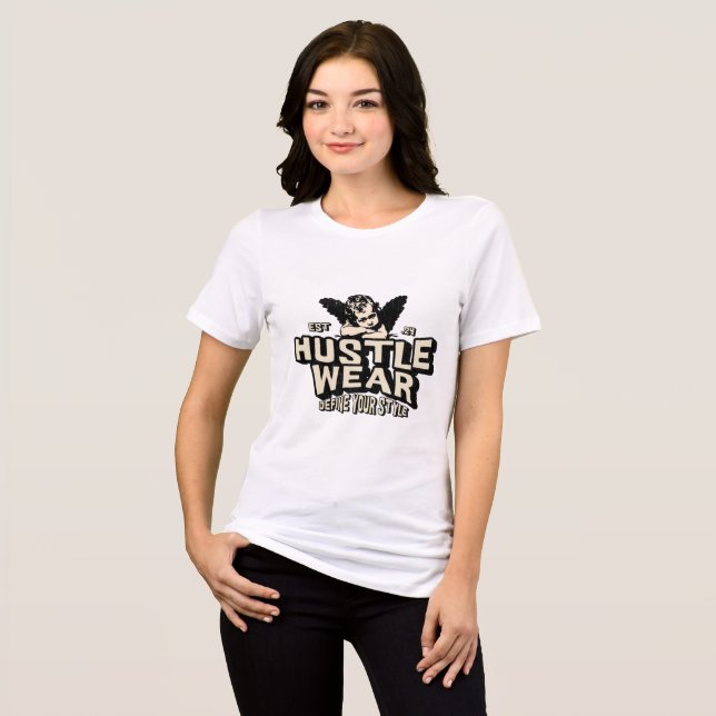 Hustle Wear: Definieren Sie Ihren Stil 🖤 👼 🏽 Tri-Blend Shirt (Vorderseite voll)