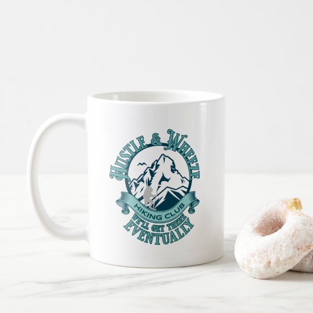 Hustle & Wheeze Wanderclub  Kaffeetasse (Mit Donut)