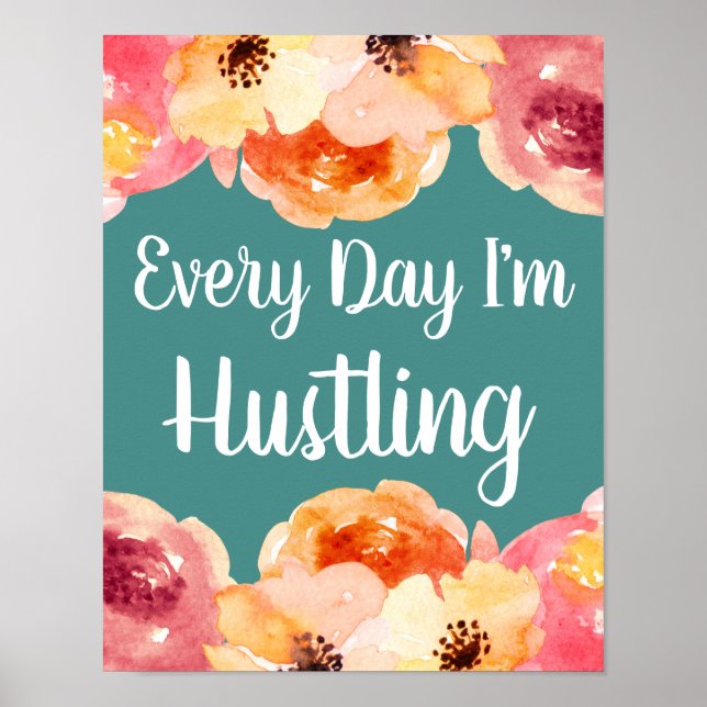Husty Chic Trendy Feminine Blume Poster (Vorne)