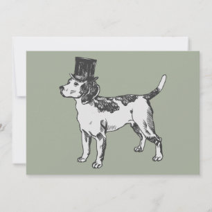 Hut-Beagle-Hund eigenwillig whimsical  Einladung