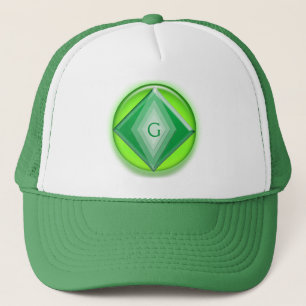 Hut - Drei dimensionales Emblem in Grün Truckerkappe