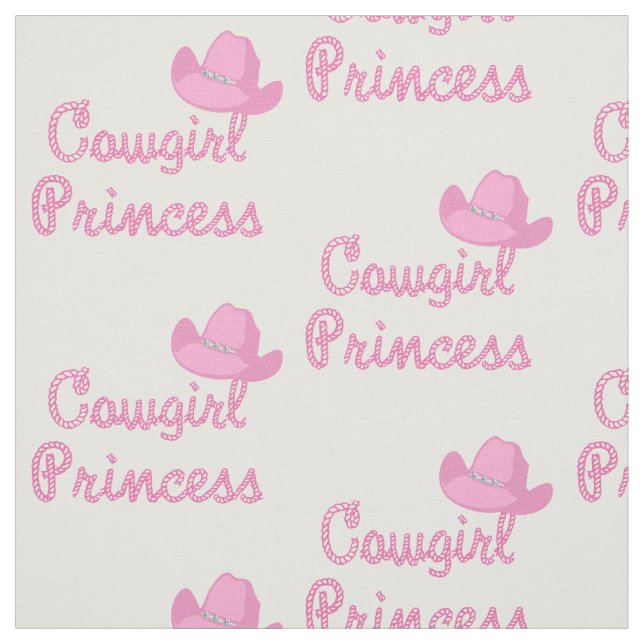 Hut-Gewebe Cowgirl-Prinzessin-Rope Text With Pink Stoff (Muster)