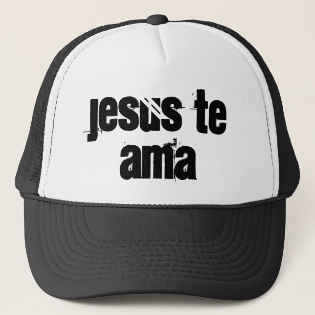 Hut - Jesus-Lieben Sie Truckerkappe (Vorderseite)