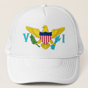 Hut mit Flagge von den Jungferninseln - USA Truckerkappe