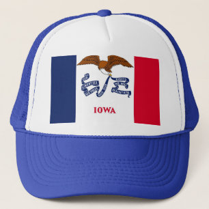 Hut mit Flagge von Iowa Staat - USA Truckerkappe