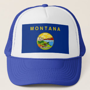 Hut mit Flagge von Montana Staat - USA Truckerkappe