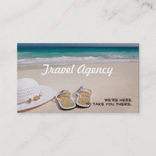 Hut Strand Reiseagentur Agentur Visitenkarte