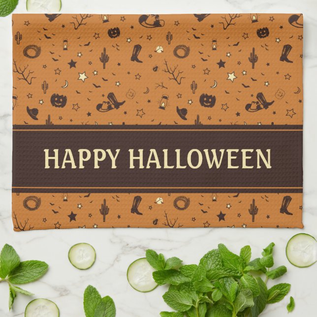 Hut und Stiefel aus Western Geschirrtuch (Gefaltet)