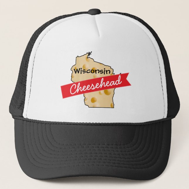Hut Wisconsins Cheesehead Truckerkappe (Vorderseite)
