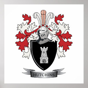 Hutchins-Familienwappen-Wappen Poster