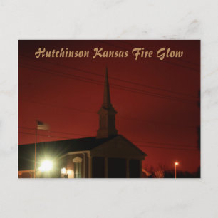 Hutchinson Kansas Fire Glow Post Card Postkarte