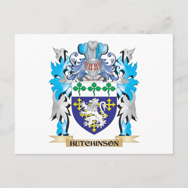 Hutchinson-Wappen - Familienwappen Postkarte (Vorderseite)
