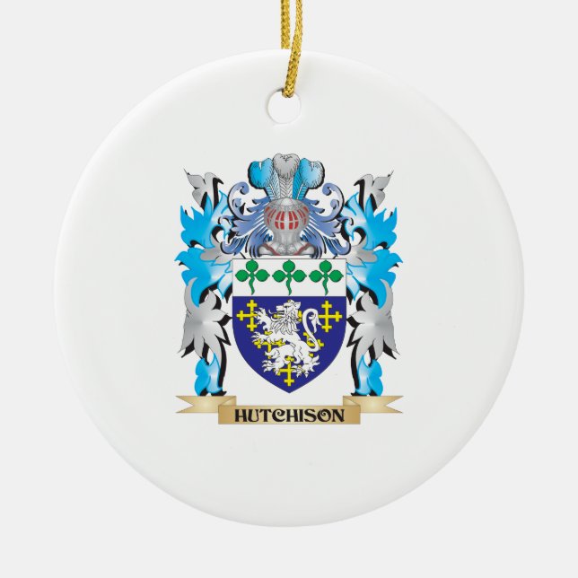 Hutchison-Wappen - Familienwappen Keramik Ornament (Vorne)