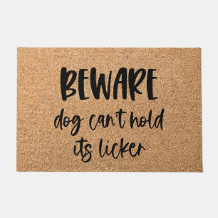 Hüte dich davor, dass der Hund seinen Licker nicht Fußmatte